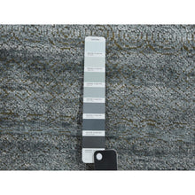 Load image into Gallery viewer, 8&#39;10&quot;x8&#39;10&quot; Gray, Plant Based Silk, Transitional Design Raised Pattern Hand Knotted, Square Oriental Rug FWR451338