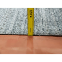 Load image into Gallery viewer, 8&#39;10&quot;x8&#39;10&quot; Gray, Plant Based Silk, Transitional Design Raised Pattern Hand Knotted, Square Oriental Rug FWR451338