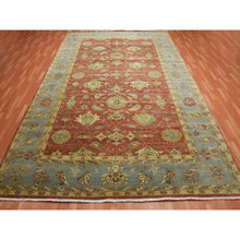 Load image into Gallery viewer, 9&#39;10&quot;x15&#39;4&quot; Copper Red, Antiqued Persian Sultanabad Design, 250 Kpsi Distressed, 100% Wool Hand Knotted, Oversized Oriental Rug FWR451368