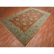 Load image into Gallery viewer, 9&#39;10&quot;x15&#39;4&quot; Copper Red, Antiqued Persian Sultanabad Design, 250 Kpsi Distressed, 100% Wool Hand Knotted, Oversized Oriental Rug FWR451368