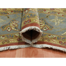 Load image into Gallery viewer, 9&#39;10&quot;x15&#39;4&quot; Copper Red, Antiqued Persian Sultanabad Design, 250 Kpsi Distressed, 100% Wool Hand Knotted, Oversized Oriental Rug FWR451368