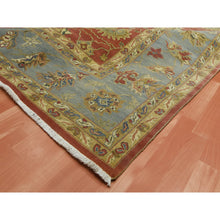 Load image into Gallery viewer, 9&#39;10&quot;x15&#39;4&quot; Copper Red, Antiqued Persian Sultanabad Design, 250 Kpsi Distressed, 100% Wool Hand Knotted, Oversized Oriental Rug FWR451368