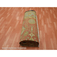 Load image into Gallery viewer, 9&#39;10&quot;x15&#39;4&quot; Copper Red, Antiqued Persian Sultanabad Design, 250 Kpsi Distressed, 100% Wool Hand Knotted, Oversized Oriental Rug FWR451368