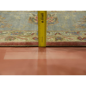 9'10"x15'4" Copper Red, Antiqued Persian Sultanabad Design, 250 Kpsi Distressed, 100% Wool Hand Knotted, Oversized Oriental Rug FWR451368