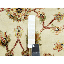 Load image into Gallery viewer, 8&#39;1&quot;x10&#39; Ivory, Rajasthan With All Over Leaf Design Thick And Plush, Wool And Silk Hand Knotted, Oriental Rug FWR451632