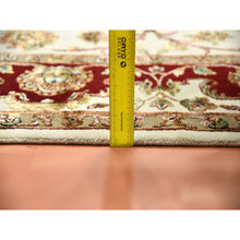 Load image into Gallery viewer, 8&#39;1&quot;x10&#39; Ivory, Rajasthan With All Over Leaf Design Thick And Plush, Wool And Silk Hand Knotted, Oriental Rug FWR451632