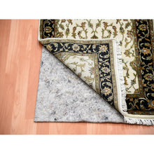 Load image into Gallery viewer, 2&#39;6&quot;x8&#39;2&quot; Ivory, Hand Knotted Rajasthan With All Over Design, Thick And Plush Wool And Silk, Runner Oriental Rug FWR451662