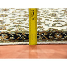 Load image into Gallery viewer, 2&#39;6&quot;x8&#39;2&quot; Ivory, Hand Knotted Rajasthan With All Over Design, Thick And Plush Wool And Silk, Runner Oriental Rug FWR451662