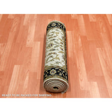 Load image into Gallery viewer, 2&#39;6&quot;x8&#39;2&quot; Ivory, Wool And Silk Hand Knotted, Rajasthan With All Over Design Thick And Plush, Runner Oriental Rug FWR451668