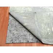 Load image into Gallery viewer, 9&#39;x12&#39;1&quot; Ash Gray, Modern Abstract Design With Soft Colors, Wool And Pure Silk Hand Knotted, Oriental Rug FWR451734