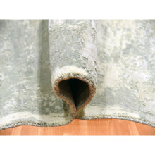 Load image into Gallery viewer, 9&#39;x12&#39;1&quot; Ash Gray, Modern Abstract Design With Soft Colors, Wool And Pure Silk Hand Knotted, Oriental Rug FWR451734