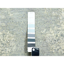 Load image into Gallery viewer, 9&#39;x12&#39;1&quot; Ash Gray, Modern Abstract Design With Soft Colors, Wool And Pure Silk Hand Knotted, Oriental Rug FWR451734