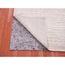 Load image into Gallery viewer, 9&#39;x12&#39; Rose White With Timberwolf Cast, Pure Silk With Textured Wool, Tone On Tone, Hand Knotted, Oriental Rug FWR451788