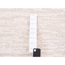 Load image into Gallery viewer, 9&#39;x12&#39; Rose White With Timberwolf Cast, Pure Silk With Textured Wool, Tone On Tone, Hand Knotted, Oriental Rug FWR451788