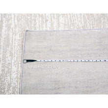 Load image into Gallery viewer, 9&#39;x12&#39; Rose White With Timberwolf Cast, Pure Silk With Textured Wool, Tone On Tone, Hand Knotted, Oriental Rug FWR451788