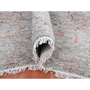 9'x11'10" Gray Goose, Oushak Influence With Salt And Pepper Motif, Natural Dyes, Pure Wool, Oriental Rug FWR451830