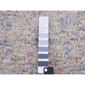 9'x11'10" Gray Goose, Oushak Influence With Salt And Pepper Motif, Natural Dyes, Pure Wool, Oriental Rug FWR451830