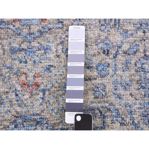 9'x12'4" Storm Gray, Natural Dyes, Tone On Tone, Obscured And Subtle Motif, Organic Wool, Hand Knotted, Soft Pile, Oriental Rug FWR451836
