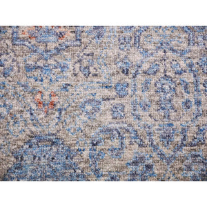 9'x12'4" Storm Gray, Natural Dyes, Tone On Tone, Obscured And Subtle Motif, Organic Wool, Hand Knotted, Soft Pile, Oriental Rug FWR451836