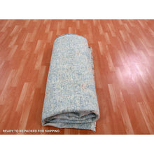 Load image into Gallery viewer, 9&#39;x12&#39;4&quot; Storm Gray, Natural Dyes, Tone On Tone, Obscured And Subtle Motif, Organic Wool, Hand Knotted, Soft Pile, Oriental Rug FWR451836