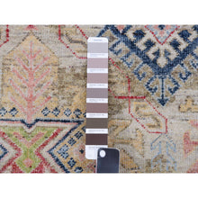 Load image into Gallery viewer, 9&#39;x12&#39; Alabaster White, Shaved Down Hand Knotted Zero Pile, Natural Dyes, Extra Soft Wool, Caucasian Gul Motifs All Over Borderless Design, Oriental Rug FWR451932