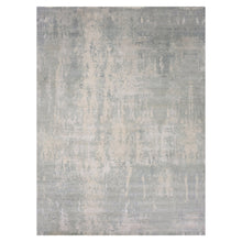 Load image into Gallery viewer, 12&#39;x15&#39;6&quot; Stargazer Gray, Modern Abstract Design with Soft Colors, Wool and Pure Silk Hand Knotted, Oversized Oriental Rug FWR451986