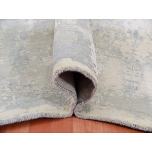 12'x15'6" Stargazer Gray, Modern Abstract Design with Soft Colors, Wool and Pure Silk Hand Knotted, Oversized Oriental Rug FWR451986