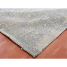 Load image into Gallery viewer, 12&#39;x15&#39;6&quot; Stargazer Gray, Modern Abstract Design with Soft Colors, Wool and Pure Silk Hand Knotted, Oversized Oriental Rug FWR451986