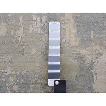 Load image into Gallery viewer, 12&#39;x15&#39;6&quot; Stargazer Gray, Modern Abstract Design with Soft Colors, Wool and Pure Silk Hand Knotted, Oversized Oriental Rug FWR451986