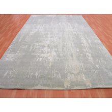 Load image into Gallery viewer, 10&#39;x14&#39;1&quot; Jubilee Gray, Modern Abstract Design, Vibrant Colors, Hand Knotted, Soft Pile Wool and Silk Oriental Rug FWR452004