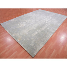 Load image into Gallery viewer, 10&#39;x14&#39;1&quot; Jubilee Gray, Modern Abstract Design, Vibrant Colors, Hand Knotted, Soft Pile Wool And Silk Oriental Rug FWR452004