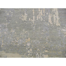 Load image into Gallery viewer, 10&#39;x14&#39;1&quot; Jubilee Gray, Modern Abstract Design, Vibrant Colors, Hand Knotted, Soft Pile Wool and Silk Oriental Rug FWR452004