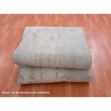 Load image into Gallery viewer, 10&#39;x14&#39;1&quot; Jubilee Gray, Modern Abstract Design, Vibrant Colors, Hand Knotted, Soft Pile Wool And Silk Oriental Rug FWR452004