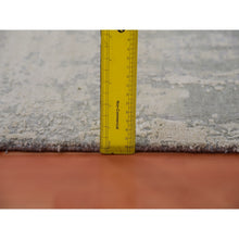 Load image into Gallery viewer, 10&#39;x14&#39;1&quot; Jubilee Gray, Modern Abstract Design, Vibrant Colors, Hand Knotted, Soft Pile Wool And Silk Oriental Rug FWR452004