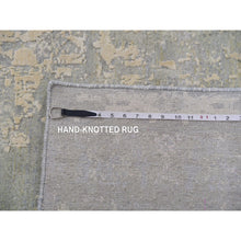 Load image into Gallery viewer, 10&#39;x14&#39;1&quot; Jubilee Gray, Modern Abstract Design, Vibrant Colors, Hand Knotted, Soft Pile Wool And Silk Oriental Rug FWR452004