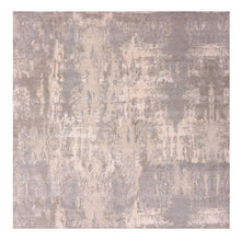 Load image into Gallery viewer, 10&#39;x10&#39; Pike&#39;s Peak Gray, Modern Abstract Design, Wool and Silk, Vibrant Colors, Hand Knotted, Square Oriental Rug FWR452034