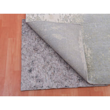 Load image into Gallery viewer, 10&#39;x10&#39; Pike&#39;s Peak Gray, Modern Abstract Design, Wool and Silk, Vibrant Colors, Hand Knotted, Square Oriental Rug FWR452034