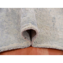 Load image into Gallery viewer, 8&#39;x8&#39; Nickel Gray With Mix Of Agreeable Gray, Soft To The Touch Pile, Hand Knotted, Modern And Abstract Design, Wool And Silk Oriental Square Rug FWR452058