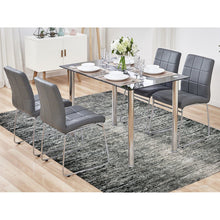 Load image into Gallery viewer, 8&#39;x10&#39;3&quot; Domino Black With Misty Gray, Modern Striae Design, Soft Pile Wool And Silk Hand Knotted, Oriental Rug FWR452064