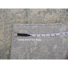 Load image into Gallery viewer, 2&#39;x3&#39;1&quot; Cathedral Gray With Edgecomb Gray, Hand Knotted, Wool And Silk Modern Abstract Design, Soft Colors, Mat Oriental Rug FWR452106