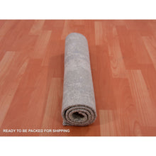 Load image into Gallery viewer, 2&#39;x3&#39;1&quot; Cathedral Gray With Edgecomb Gray, Hand Knotted, Wool and Silk Modern Abstract Design, Soft Colors, Mat Oriental Rug FWR452106