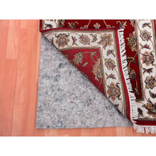 Load image into Gallery viewer, 2&#39;6&quot;x8&#39;2&quot; Heritage Red, Thick And Plush, Wool And Silk Soft Pile, Hand Knotted, Rajasthan, All Over Design, Oriental, Runner Rug FWR452358