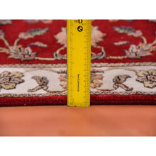 Load image into Gallery viewer, 2&#39;6&quot;x8&#39;2&quot; Heritage Red, Thick And Plush, Wool And Silk Soft Pile, Hand Knotted, Rajasthan, All Over Design, Oriental, Runner Rug FWR452358