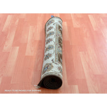 Load image into Gallery viewer, 3&#39;x5&#39;1&quot; Breen Brown, Hand Knotted Wool and Silk, Rajasthan With All Over Leaf Design, Thick and Plush, Oriental Rug FWR452400