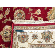 Load image into Gallery viewer, 3&#39;1&quot;x5&#39; Dutch Tulip Red, Ivory Border, All Over Motifs, Rajasthan Design, Hand Knotted Thick and Plush, Vibrant Wool and Silk, Oriental Rug FWR452406