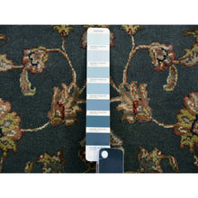 Load image into Gallery viewer, 3&#39;x5&#39;2&quot; Magnet Gray, Hand Knotted Wool And Silk, Rajasthan With Thick And Plush All Over Leaf Design, Oriental Rug FWR452418