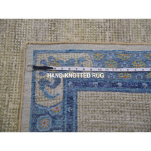 Load image into Gallery viewer, 9&#39;1&quot;x12&#39;1&quot; Ash Gray, Antique Chinese Inspired,  Open Field With Flower Bouquet, Ming Dynasty,100% Wool, Hand Knotted Oriental Rug FWR452454