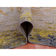 Load image into Gallery viewer, 9&#39;x12&#39;2&quot; Parchment Beige With Honey Gold, Antique Chinese Inspired, Dragon Design, 100% Wool, Hand Knotted, Oriental Rug FWR452484