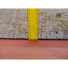 Load image into Gallery viewer, 9&#39;x12&#39;2&quot; Parchment Beige With Honey Gold, Antique Chinese Inspired, Dragon Design, 100% Wool, Hand Knotted, Oriental Rug FWR452484