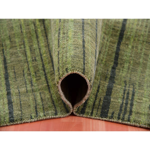 10'x14'4" Herbal Green, Hand Knotted  Vertical Ombre Design, Soft And Vibrant Wool, Oriental Rug FWR452508